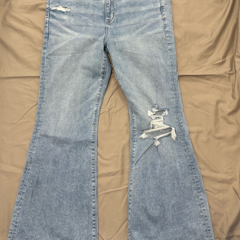 American Eagle super high rise flare jeans